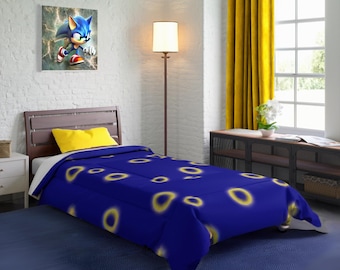 Sonic Bedding, Video game Theme, boy Bedroom Decor, animation bed, gamer bedroom, kids furniture, Fast Hedgehog