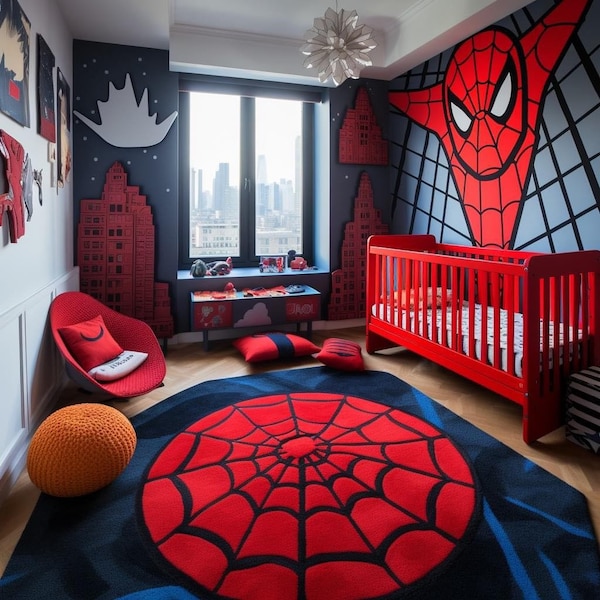 Spiderman Rug - Etsy