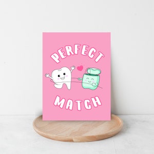 Tarjeta de san valentín dental, tarjeta imprimible, cuidado bucal, odontología, dentista, higienista dental, tarjeta de estudiante de odontología, odontología, ortodoncista
