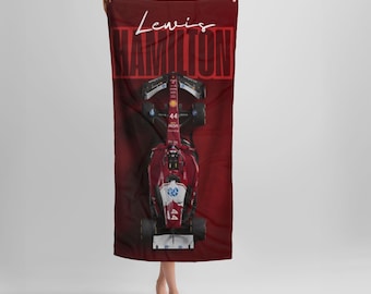 Formula 1 beach towel, F1 gift, Lewis Hamilton, speed towel, Formula one lover gift, speed lover gift, motorsport gift, ferrari racing