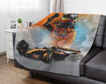 Formula 1 minky blanket, mclaren, motorsport, Formula one blanket, Formula 1 gift, F1 gift, F1 decoration, Speed lover gift, men gift