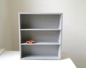 Antique Divided Wood Box . Grey Wooden Box . Gray Wood Shelf . Vintage Home Decor . Farmhouse Style . Rustic Wall Decor . Storage Organizer