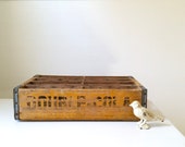 Antique Double Cola Crate . Rustic Advertising Crate . Vintage Double Cola Soda Box . Rustic Cabin Farmhouse . Old Wood Box . Wall Decor .