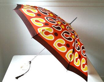 RARE Vintage Lanson Polyester Umbrella Made in France