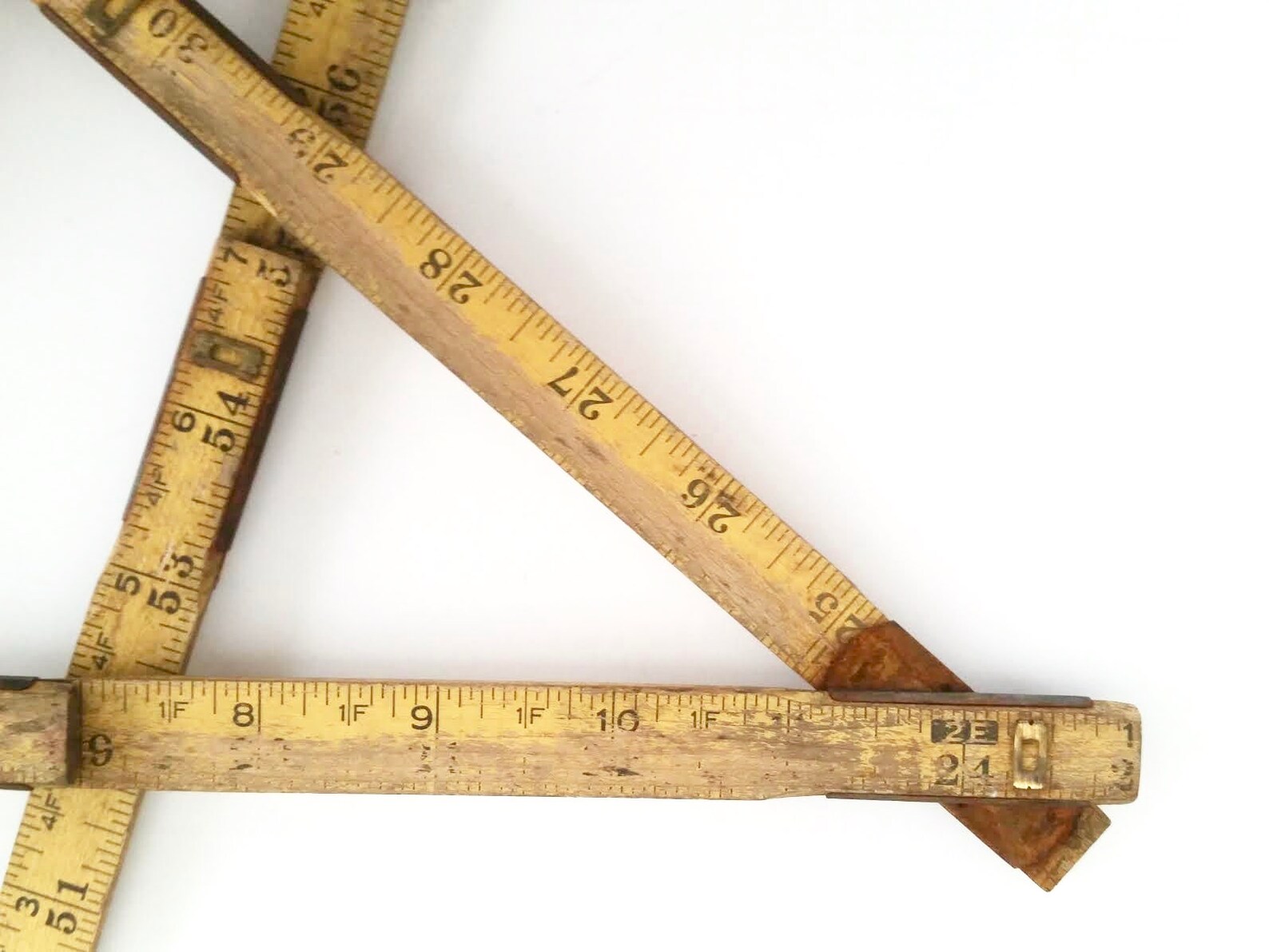 Vintage Folding Extension Ruler . Antique Wood Extension Ruler Etsy