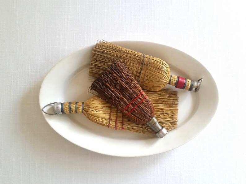 Antique Whisk Brooms . Three Vintage Brooms . Rustic Cabin Etsy