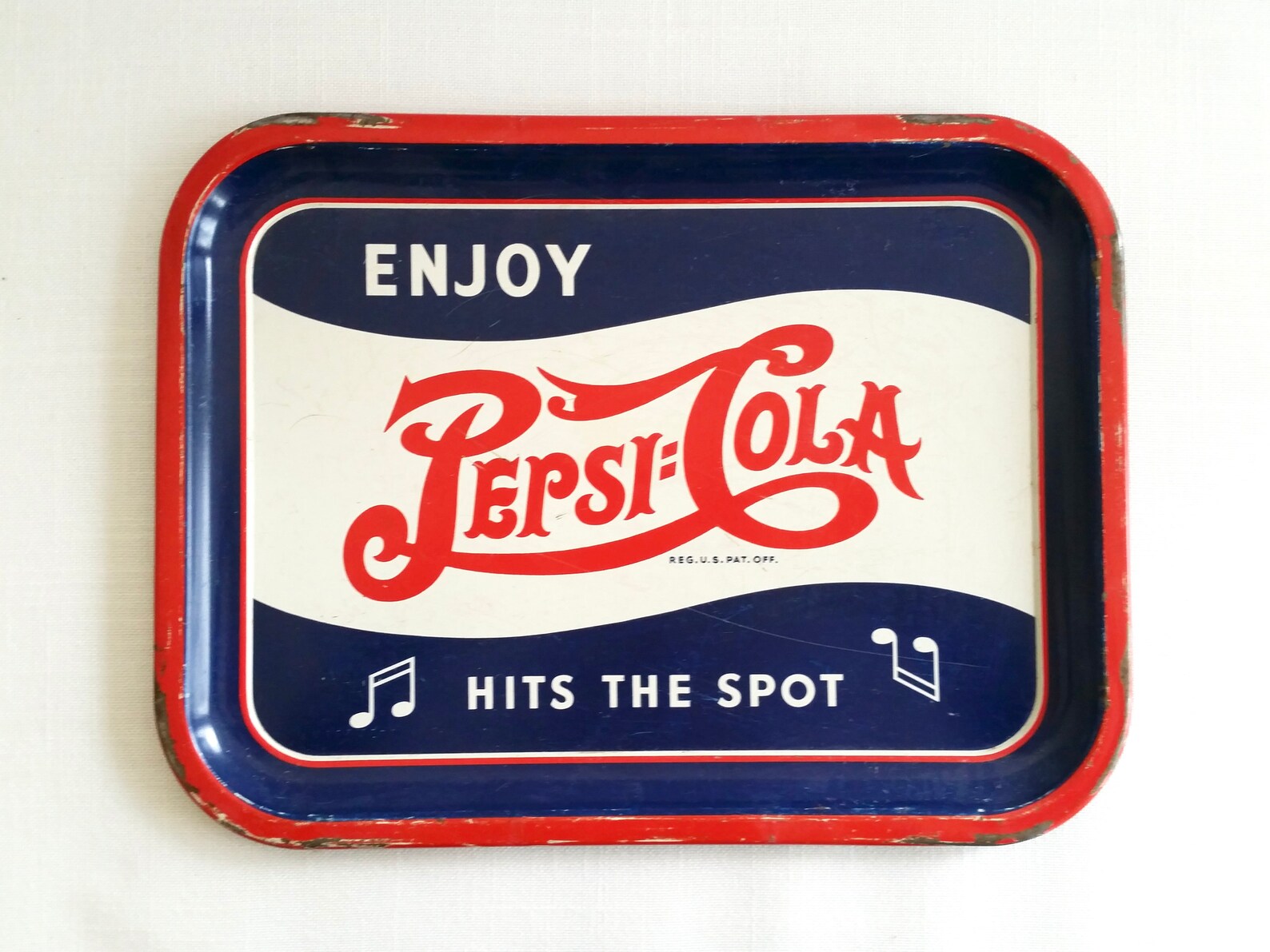 Vintage Pepsi Cola Tray . Antique Metal Pepsi Tray . Red White Etsy