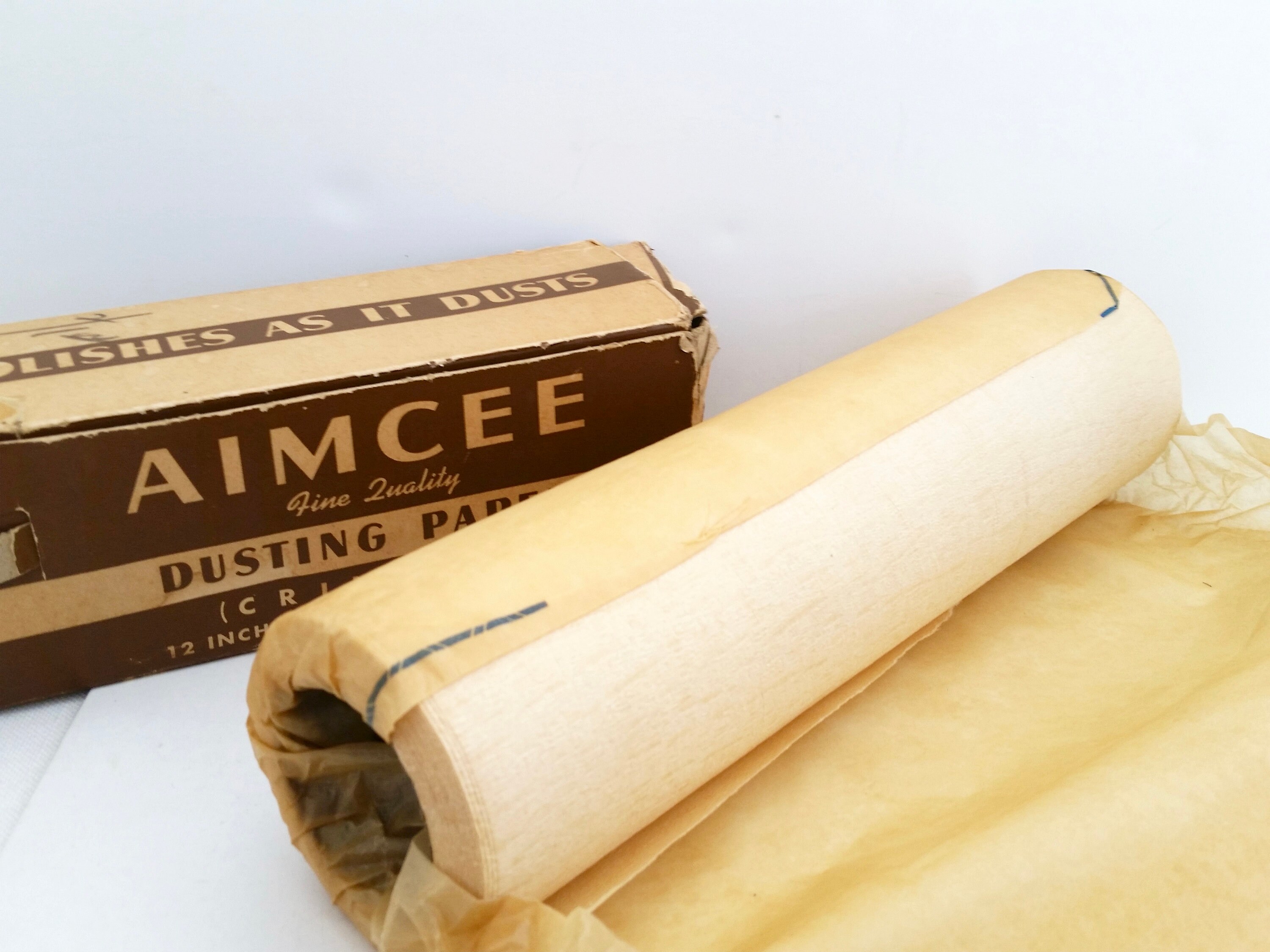 Vintage Aimcee Dusting Paper . Roll of Antique Dusting Paper . Etsy