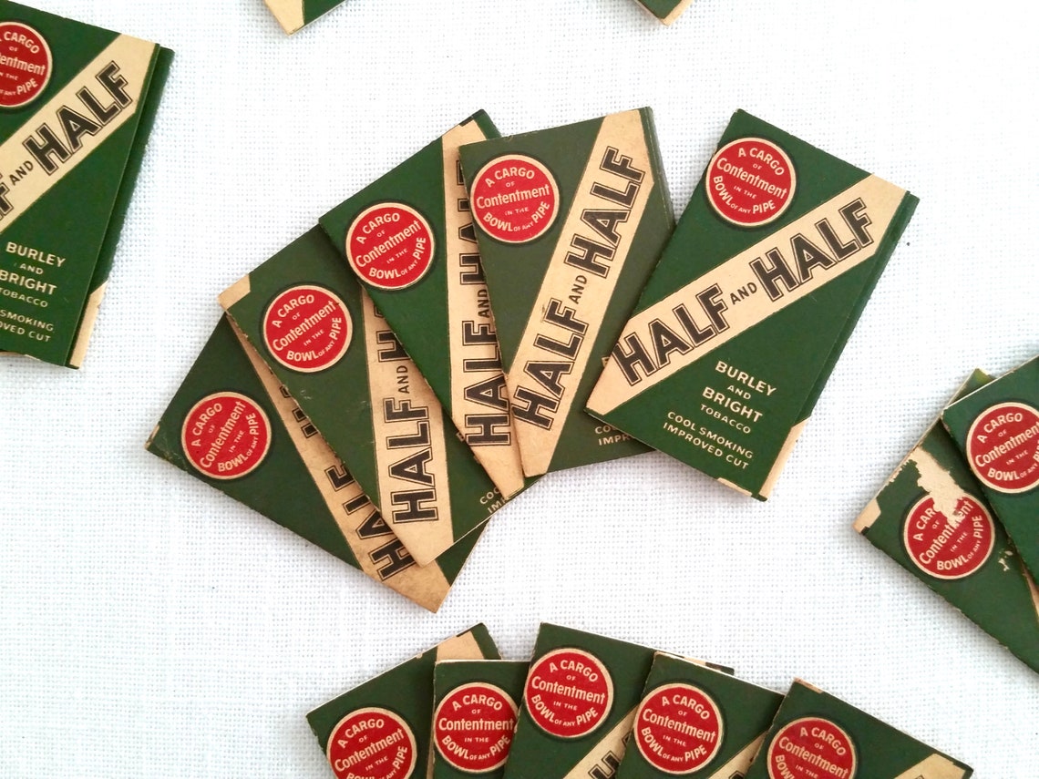Antique Half and Half Cigarette Papers . Lot of 29 Packages of Etsy