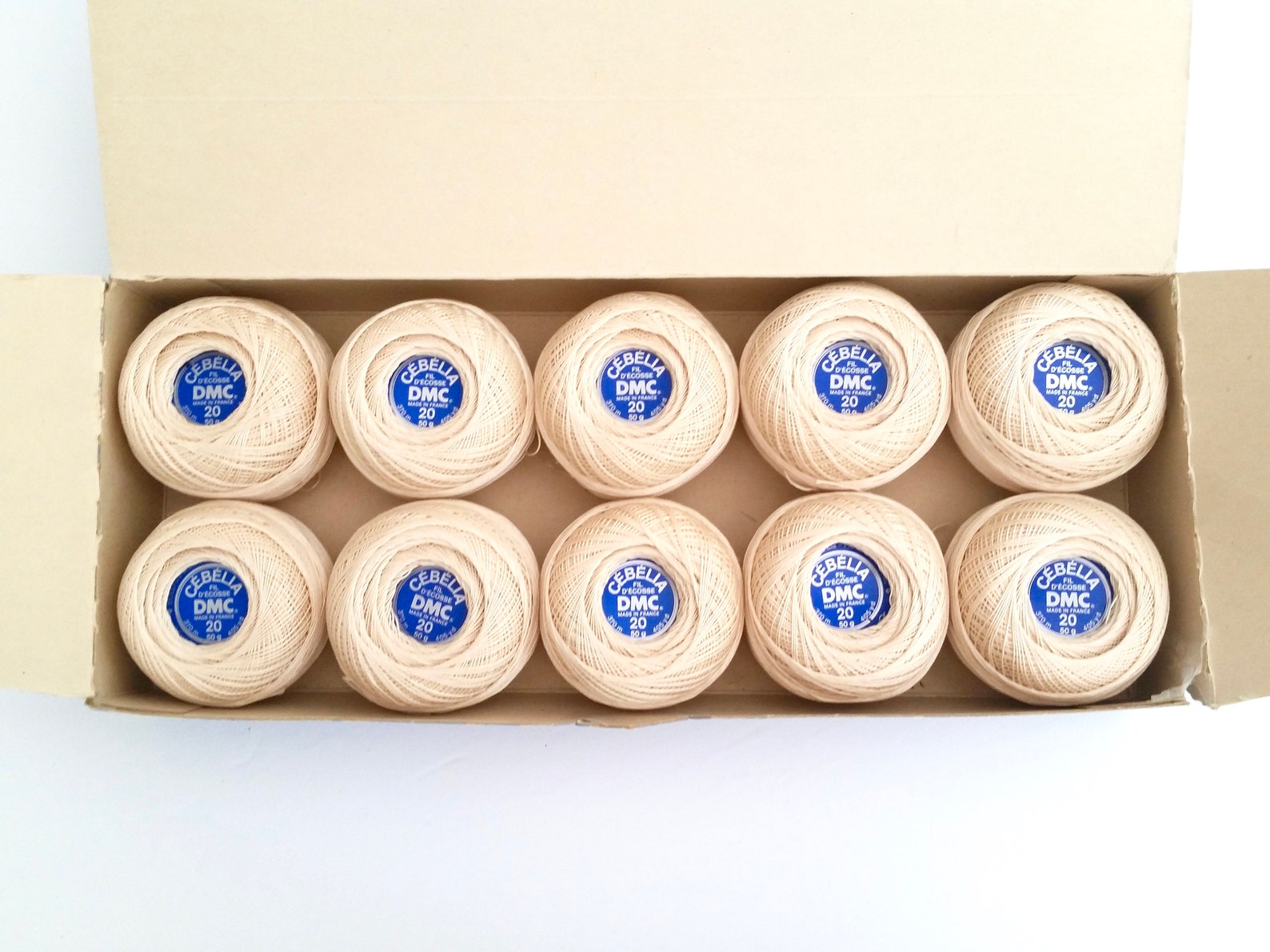 Vintage DMC Crochet Cotton . Original Boxed Set of 10 . | Etsy