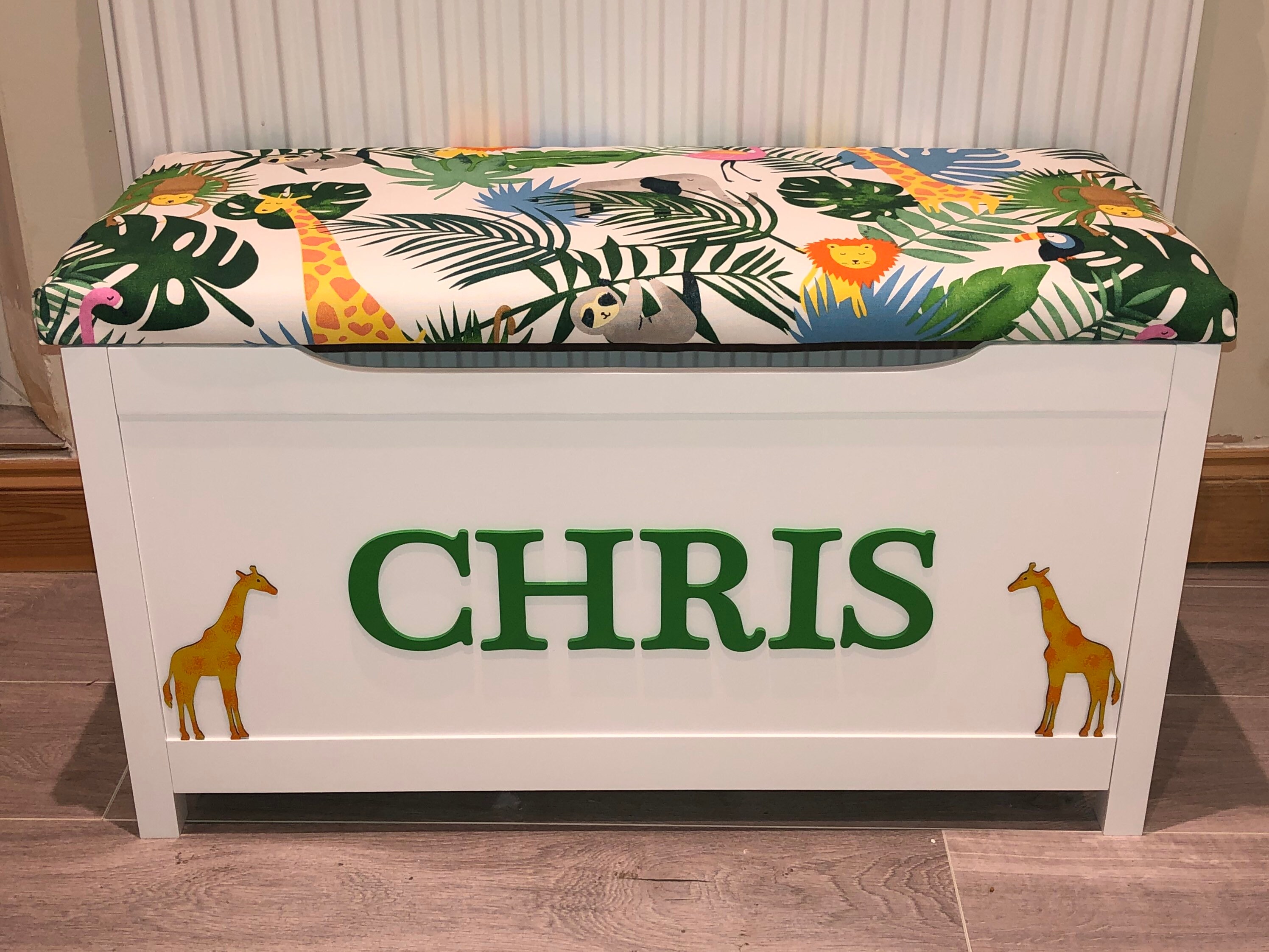 Personalised Toy Box Jungle Safari and Friends Toy Box Etsy UK