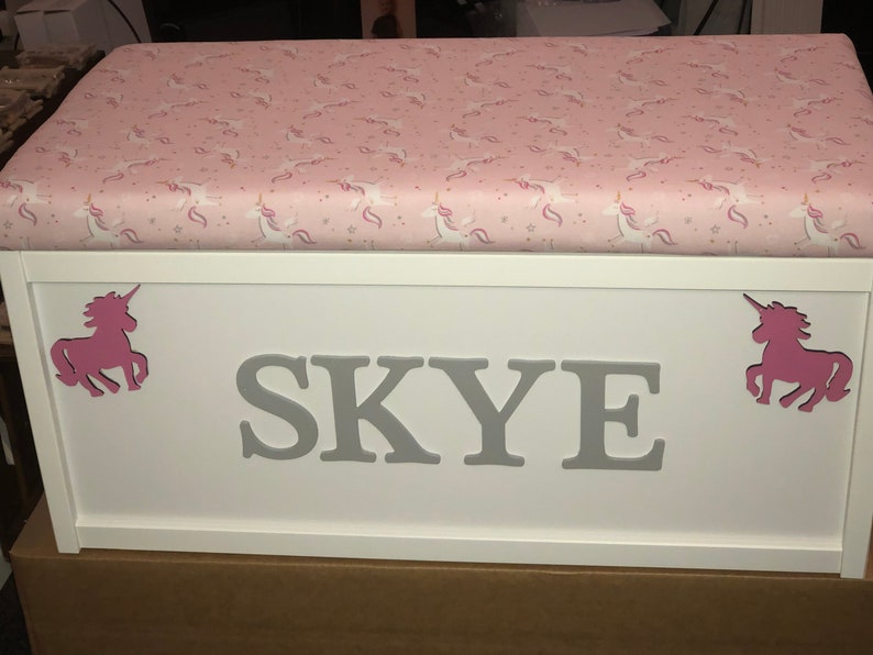 Personalised Toy Box Cushion Seat Etsy UK