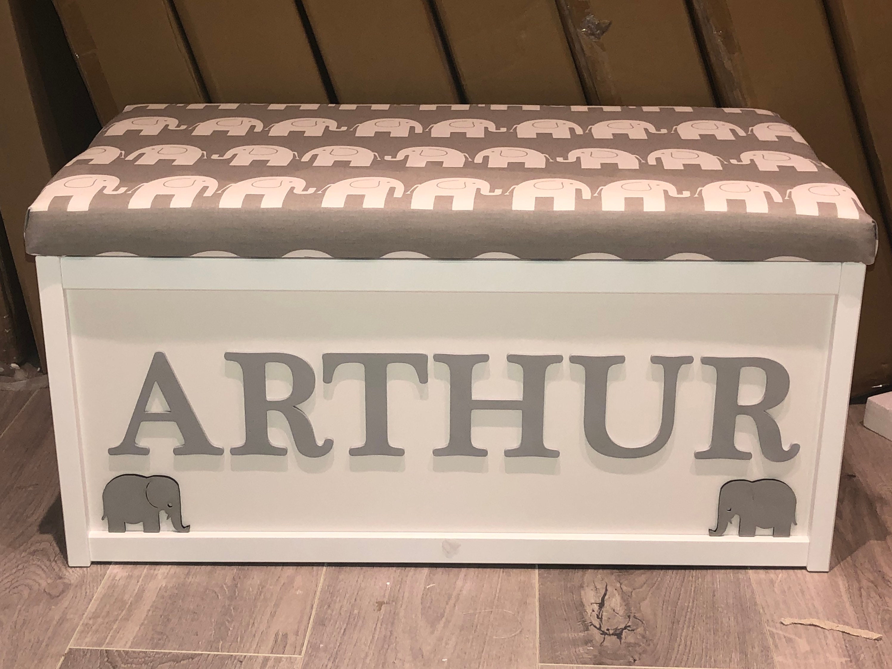 Personalised Toy Box Cushion Top Named Box Christmas Gift Etsy UK