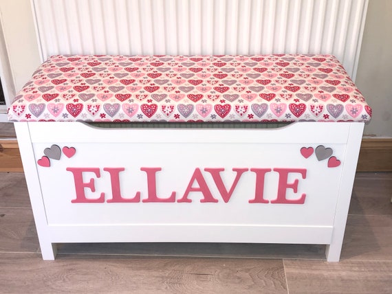 personalised white toy box