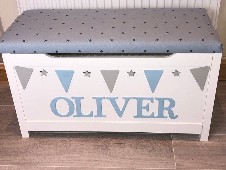 Personalised Toy Box With Safety Hinge Childs Storage Chest Etsy UK