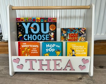 Personalised book bin, book storage, kids book storage,