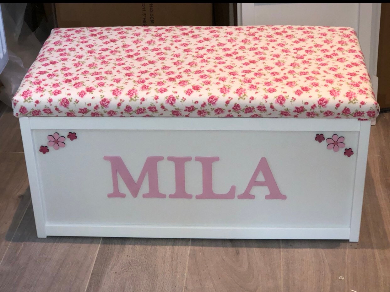 Personalised Toy Box Cushion Seat Etsy UK