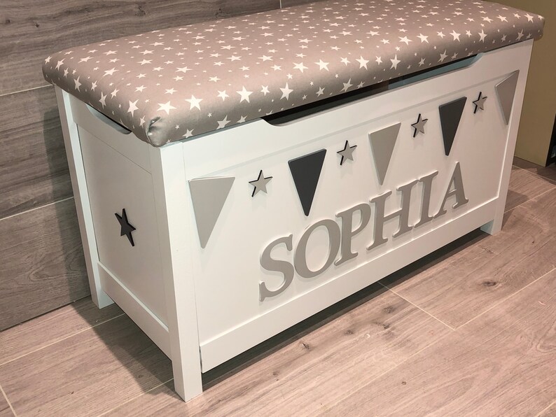 Baby box with lid nursery storage New baby gift neutral Etsy