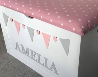 XL Toy Box, large personalised toy box, wooden toy box, XL toy chest,