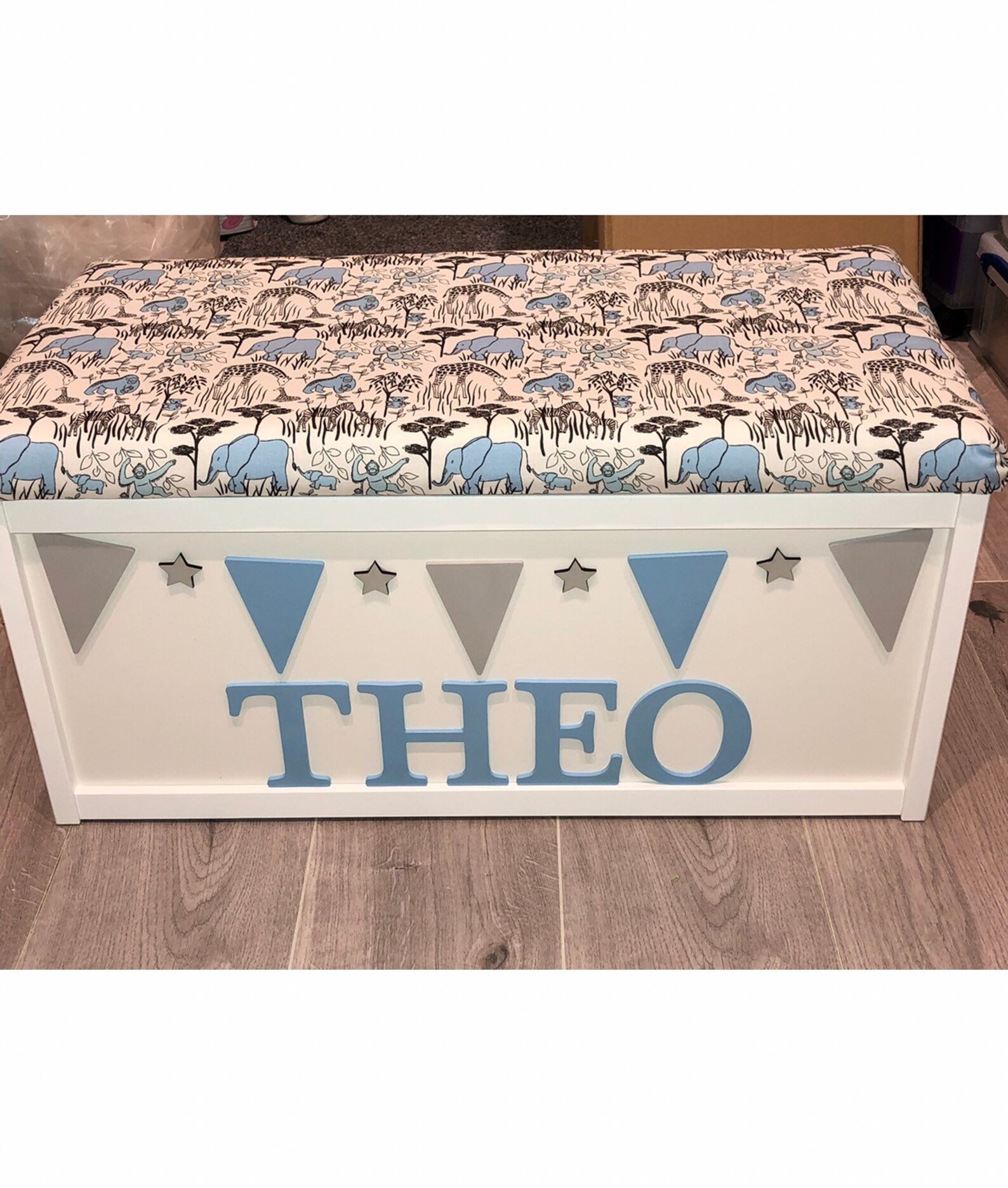 Name toy box personalised toy box wooden toy storage box | Etsy