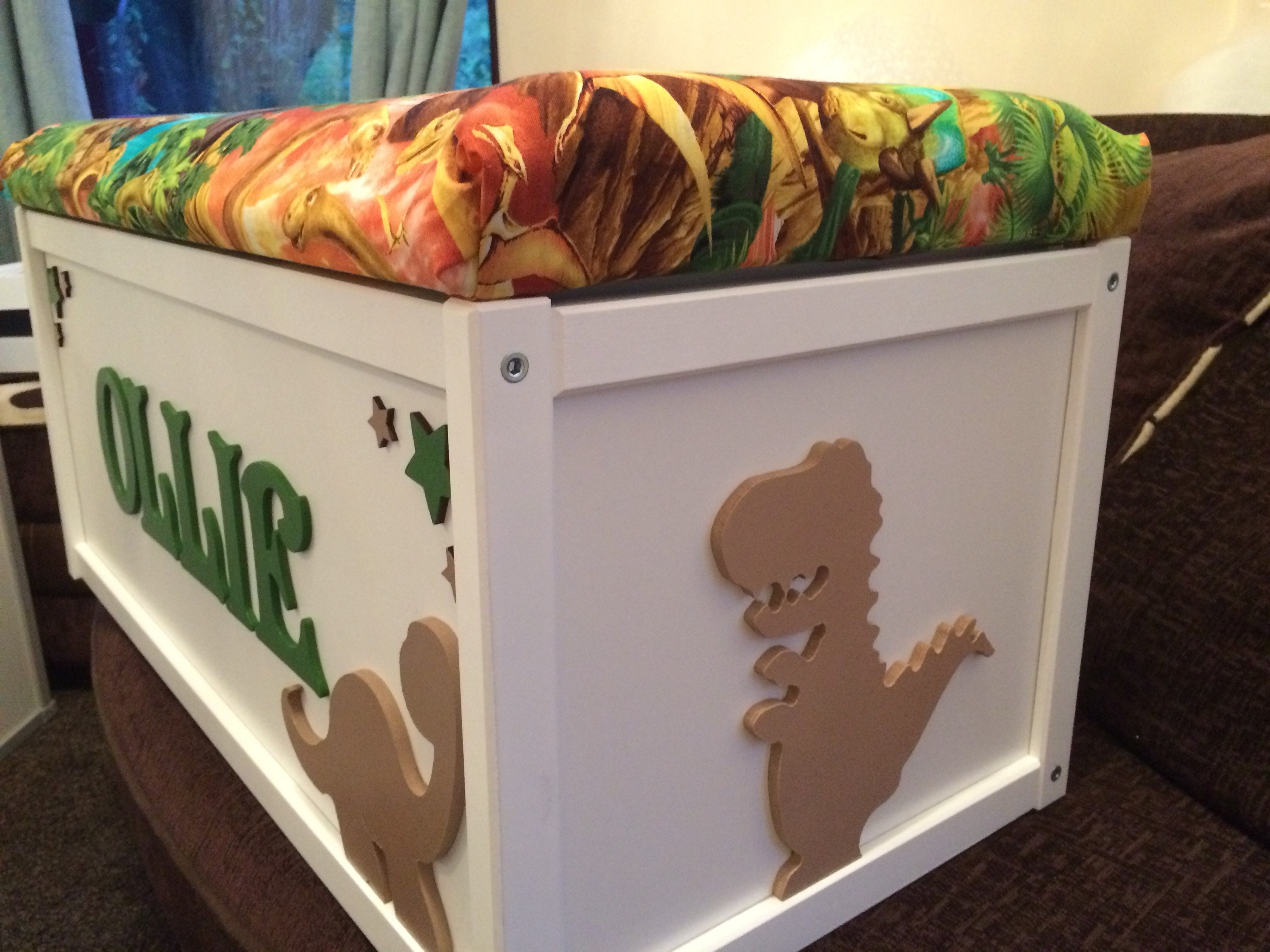 JAN DELIVERY wooden toy box dinosaur toy chest storage box Etsy