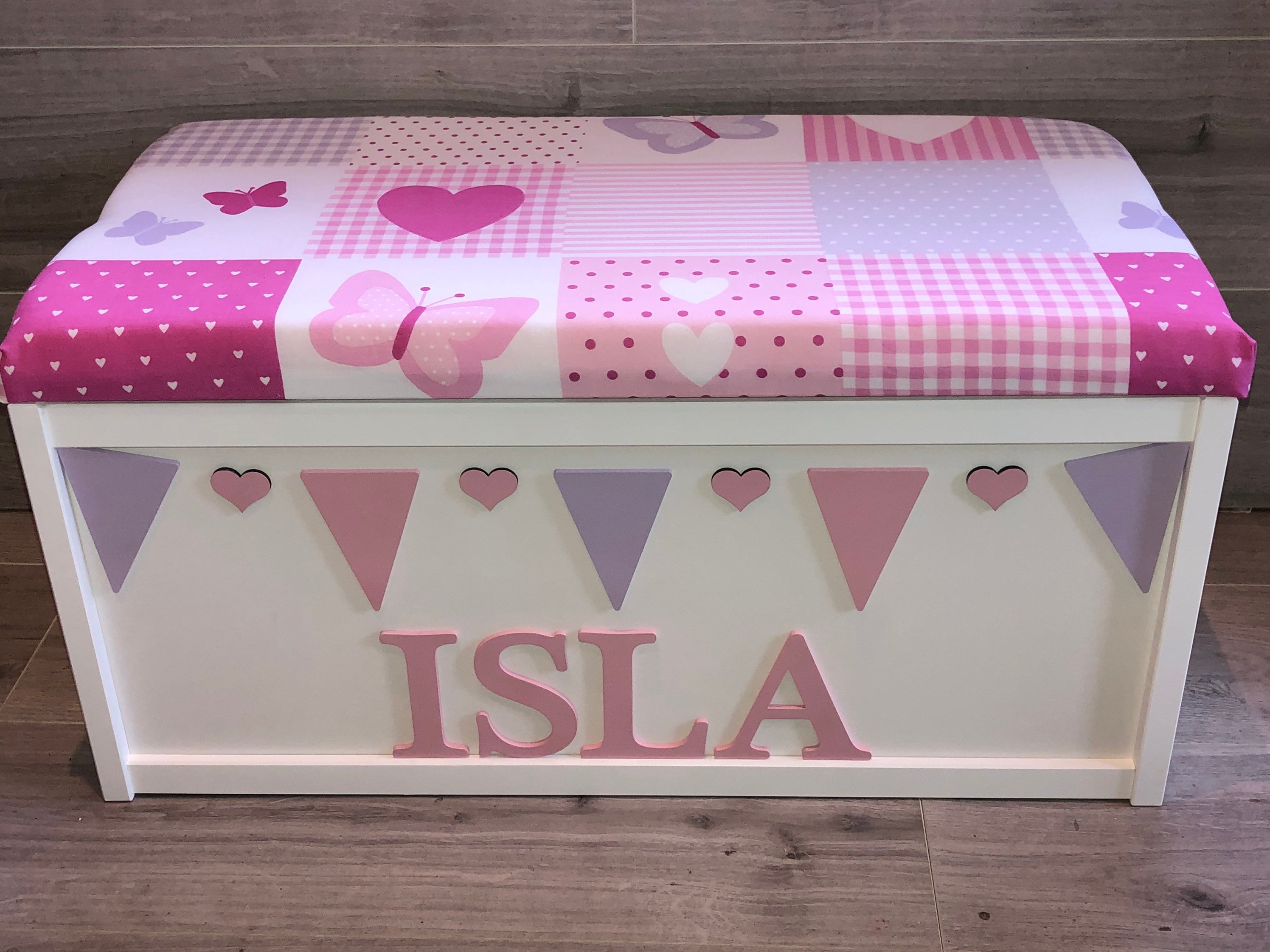 Personalised Toy Box Cushion Seat Etsy UK