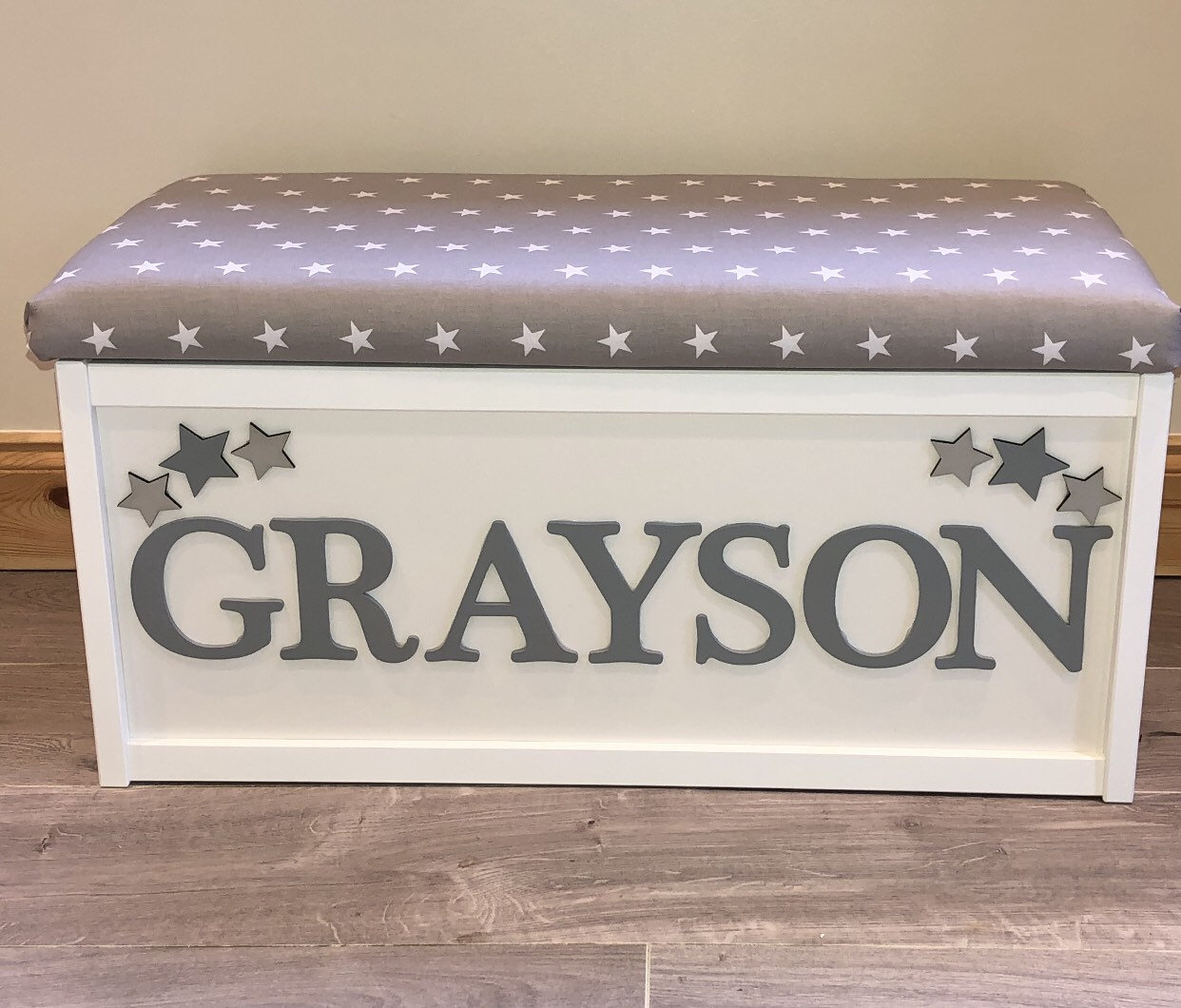 Name toy box personalised toy box wooden toy storage box | Etsy
