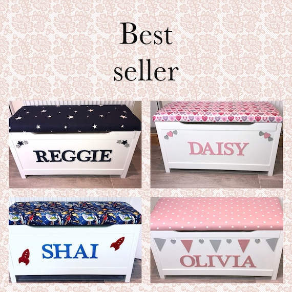 personalised toy box soft close