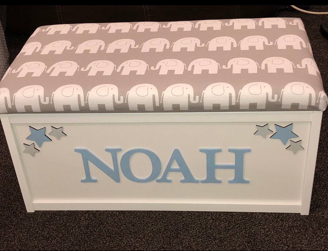 Name toy box personalised toy box wooden toy storage box | Etsy