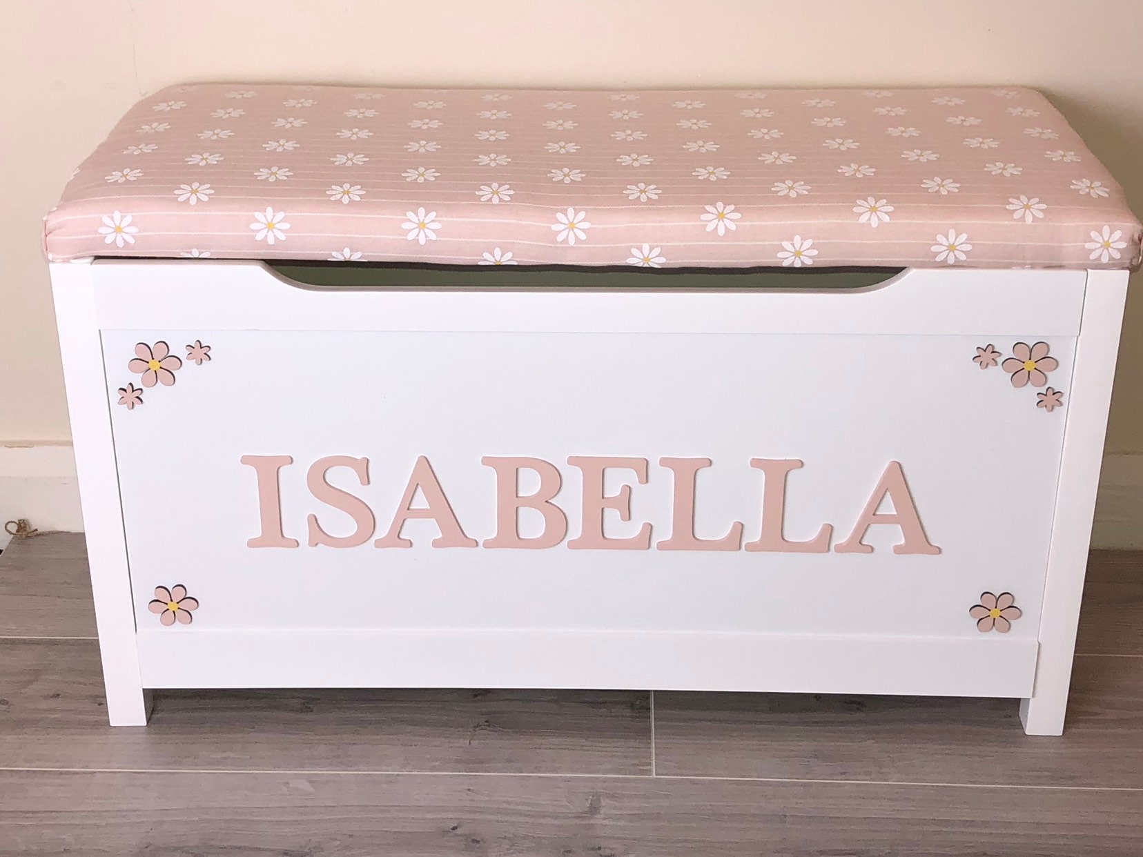 childrens white toy chest