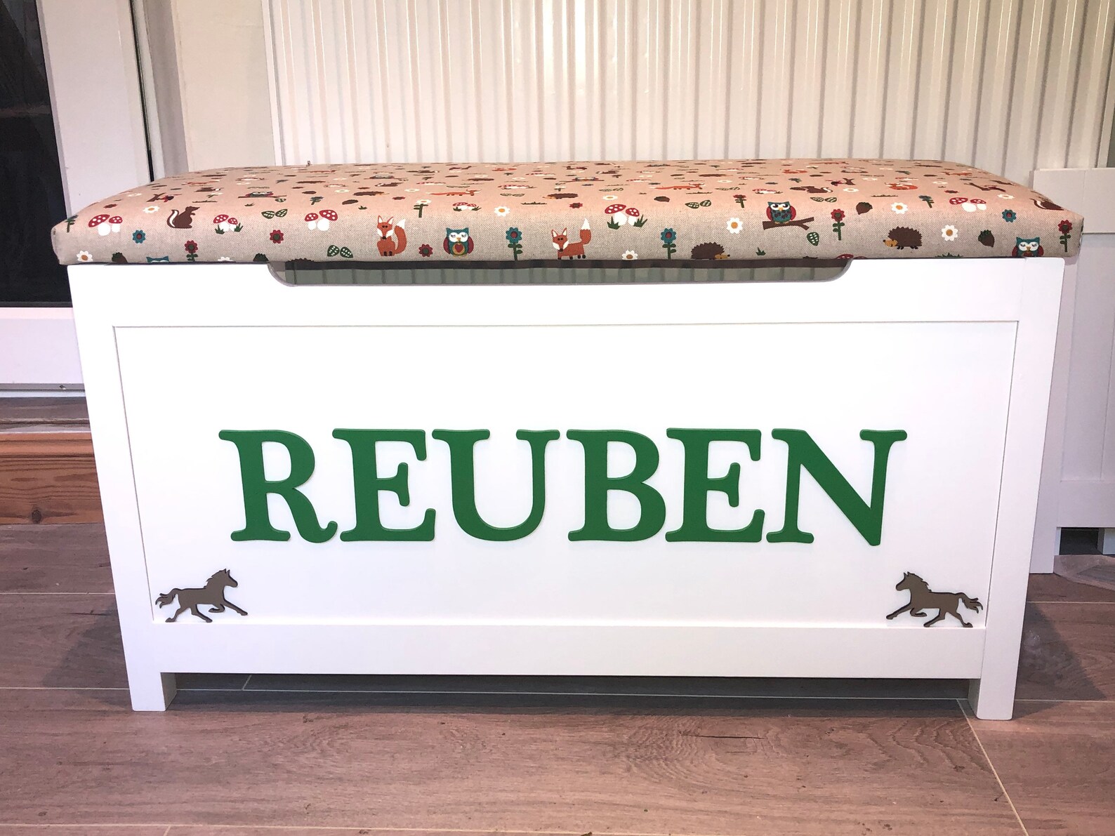 Woodland theme toy box Personalised toy box woodland room Etsy
