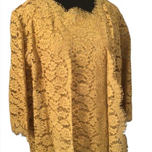 Authentic Vintage 1960s 2 piece Jacket and Dress Lace ensemble.