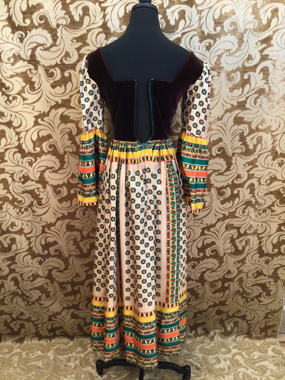 Authentic Vintage 1970s  peasant style Boho Dress - image 4