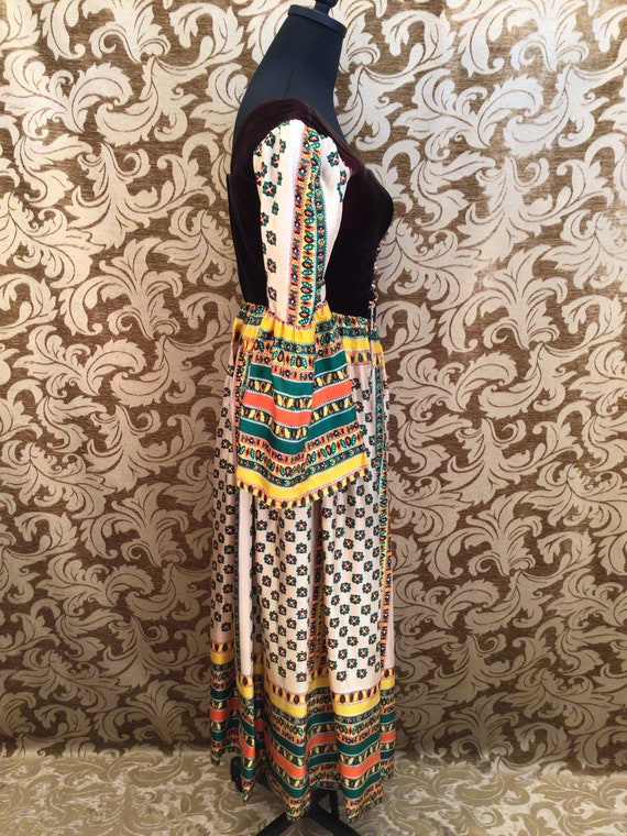 Authentic Vintage 1970s  peasant style Boho Dress - image 3