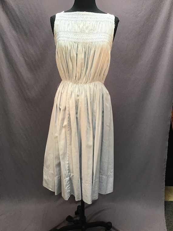 True Vintage late 1940s Striped Cotton Summer Dres