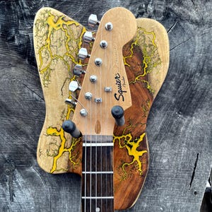 Stevie Ray Vaughan Style Guitar Hanger Fractal Art Wall Mount ITEM# GHFASTEVIERAYVAUGHAN
