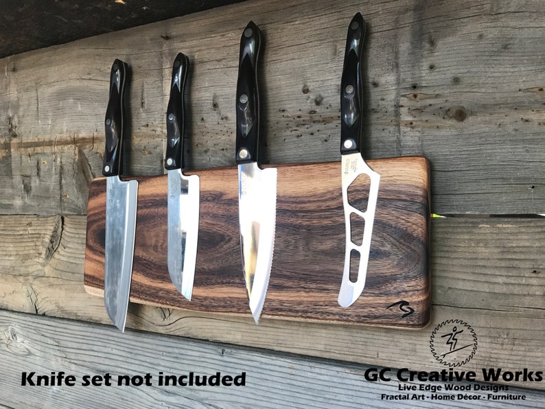 Knife Wall Mount Live Edge Willow Acacia 16inch Etsy