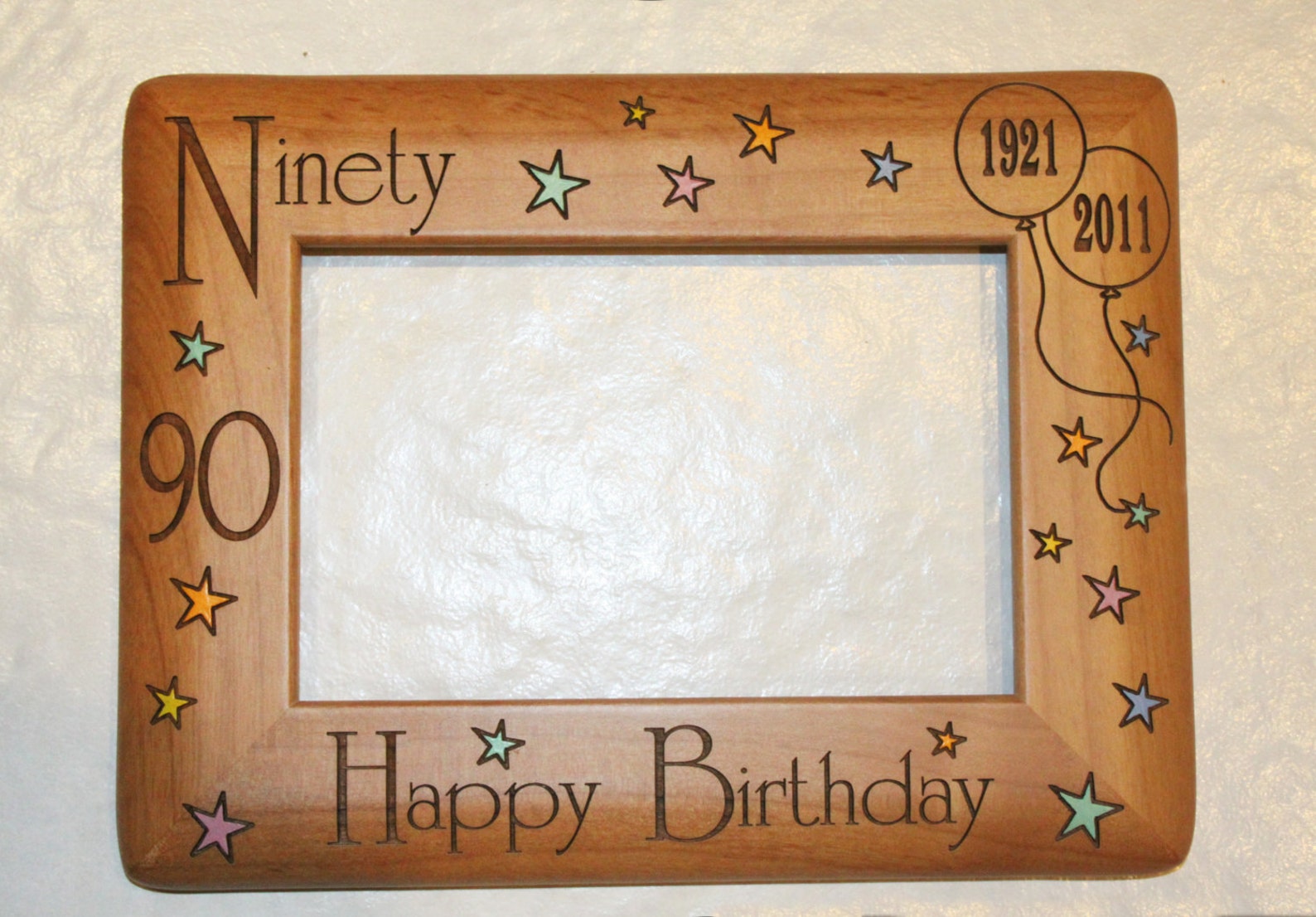 Personalized Photo Frame, Engraved Wood Frame, Birthday Gift, Birthday