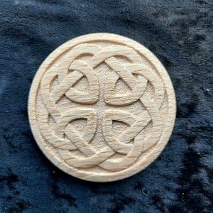 Carved Celtic Knot  Wood Carving Onlay Applique Cabinet Fireplace Furniture
