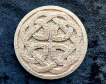 Carved Celtic Knot  Wood Carving Onlay Applique Cabinet Fireplace Furniture