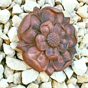 Tudor Rose Wood Carving English Yorkshire Lancashire Carved Rosette Decor Onlay Applique Cabinet Mantel Fireplace image 7