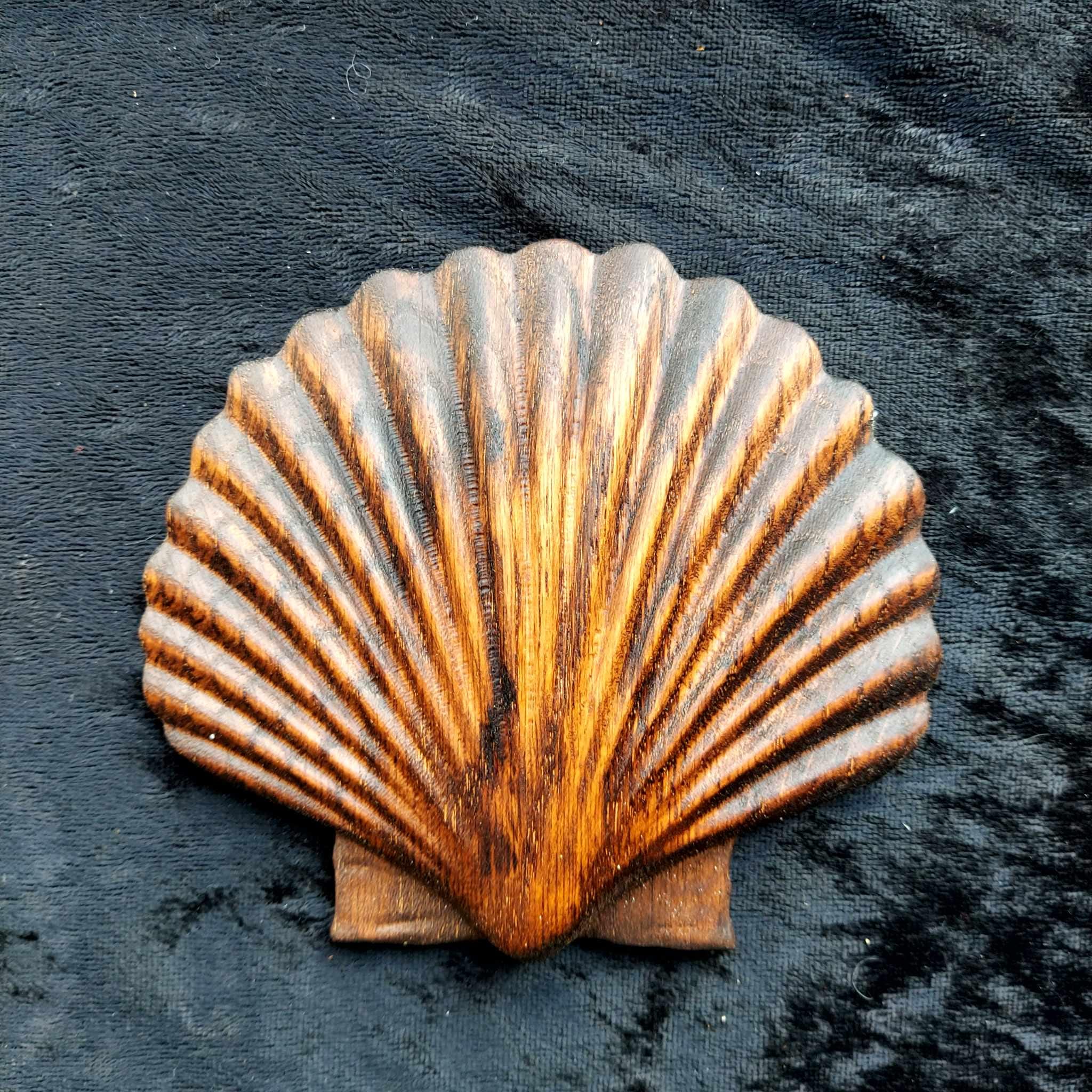 Sea Shell Wood Pattern Solid Oak Wood Carved Seashell Oak Furniture Onlay Decor Ideal for ...