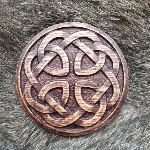 Carved Celtic Knot Wood Carving Onlay Applique Etsy