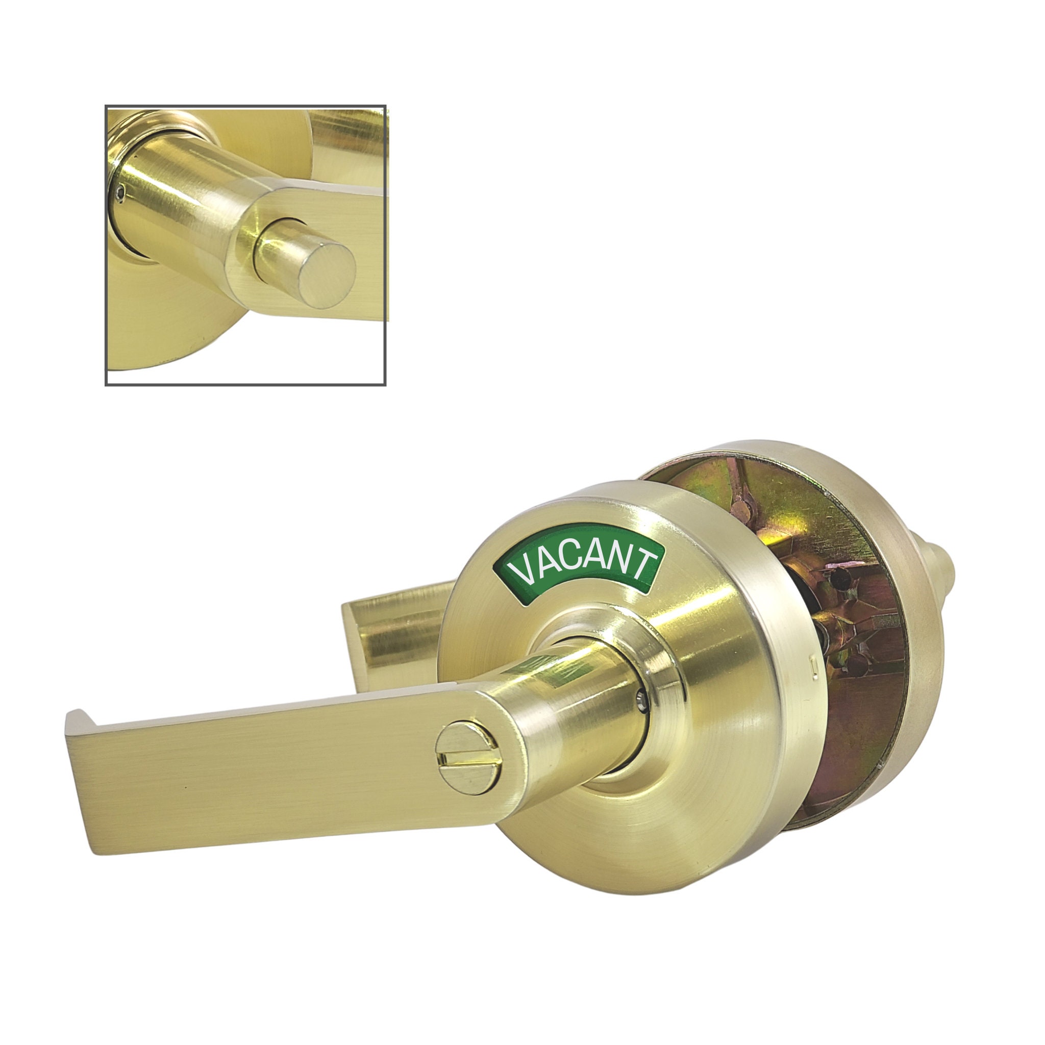 ADA Door Lock With Indicator in Satin Brass Left-handed -  Canada