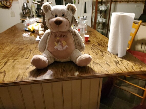 Custom Embroider Benjamin Bear Buddy embroider with sleepy teddy
