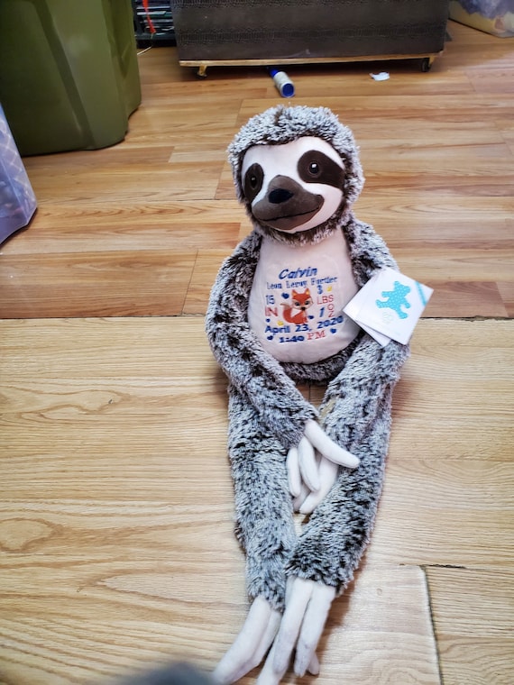 Silvano Long Leg Sloth Buddy  Personalized Custom Embroidery