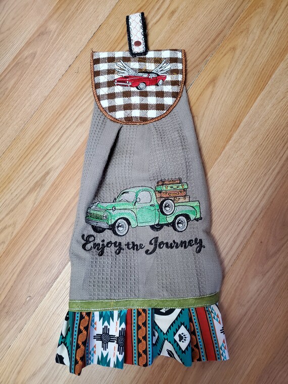 Truck and Car,  Kitchen Towels,  Custom Embroider, Wall Decoration