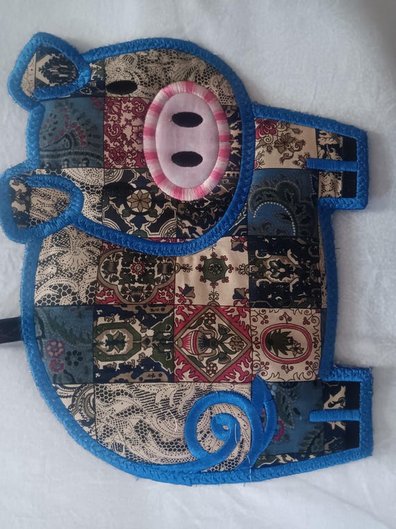 Custom Embroider Pig Potholders, Personalized