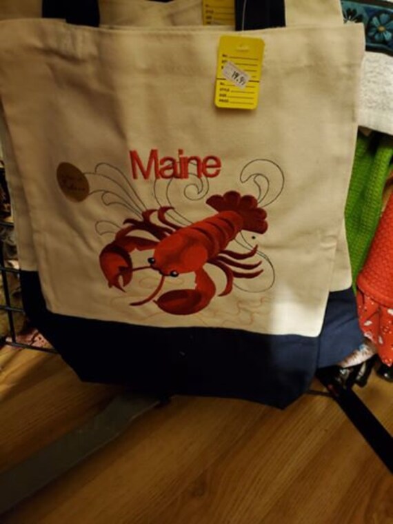 15" x 15" Custom Embroider Tote Bags Nautica Design and personalized