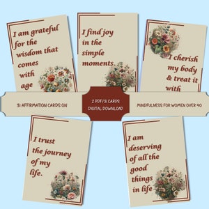 Empowered Serenity: mindfulness-bevestigingskaarten voor vrouwen ouder dan 50 jaar